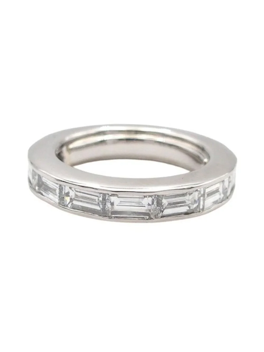 Harry Winston Baguette Cut Channel Set Ring Platinum Diamond